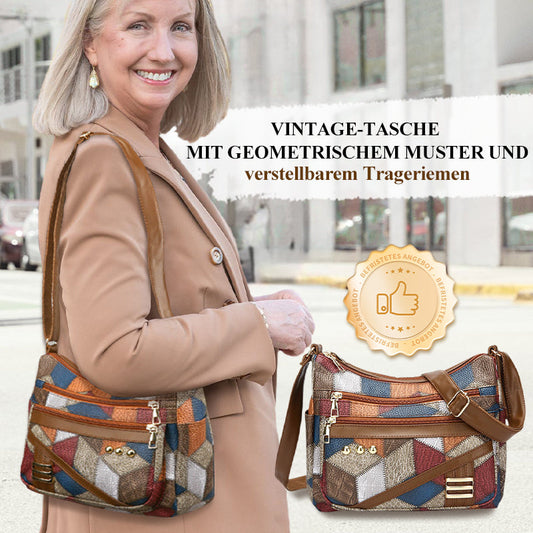 🔥Vintage-Tasche mit geometrischem Muster und verstellbarem Trageriemen👜🔥 Kaufen Sie 2 kostenloser Versand