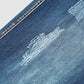 Capri-Jeans mit zerrissenem, hochgerolltem Saum