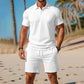 🔥Nur für kurze Zeit: 50 % Rabatt + versandkostenfrei👕Zweiteiliges Sommer-Set für Herren aus Polohemd und Shorts