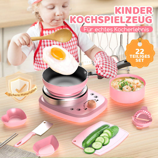 🎁[Bestes Geschenk für Kinder]🍳Kinderspielzeug für die Mini-Küche - 22 PCS Set