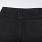 Rhinestone Embellished Slim-Fit Black Denim Jeans