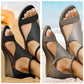Orthopädische Leder-Absatzsandalen