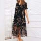 🌸Was soll ich morgen anziehen?🥰Fließendes Maxikleid mit V-Ausschnitt und Print