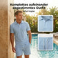 🔥Nur für kurze Zeit: 50 % Rabatt + versandkostenfrei👕Zweiteiliges Sommer-Set für Herren aus Polohemd und Shorts