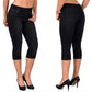 Capri-Jeans mit zerrissenem, hochgerolltem Saum