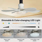 🔥Letzter Tag: 60% Rabatt!⏰🍃 Intelligenter Deckenventilator mit Licht, RGB-Beleuchtung und Bluetooth-Lautsprecher♨️❄️