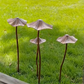 Antiker Gartenstecker aus Eisen in Form eines Lotusblatts