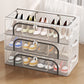 📦✨PVC‑Schuhaufbewahrungsbox, wasserdicht & faltbar‑platzsparender Organizer für Schränke