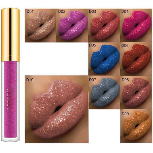 💄1 KAUFEN  1 GRATIS🎁Metallischer flüssiger Diamant-Glitter-Lippenstift