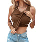 Geripptes Tanktop mit integriertem BH für Frauen