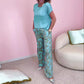 🔥Sommerschlussverkauf🔥2-teiliges Set aus Oberteil und bedruckter Hose mit weitem Bein