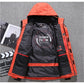 Weißer Entendaunenparka für Männer - Warme Winterjacke- Kostenlose Lieferung