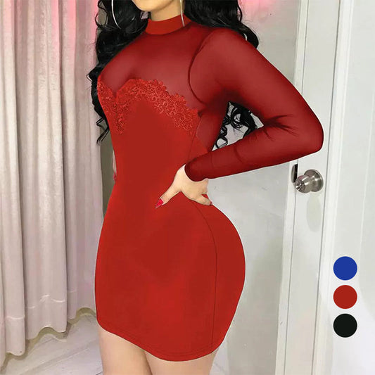 Bodycon-Minikleid aus Mesh