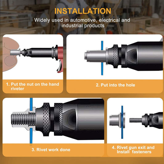 🔧🎁Flachkopf-Gewindemutter Einnietmuttern-Satz