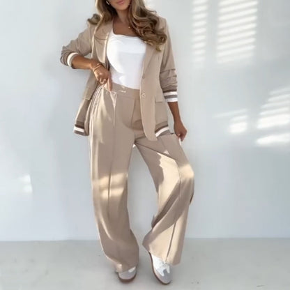 Kostenloser Versand🌸Frühjahrsangebote🌸Damen Casual Beige 2-Teiliges Set