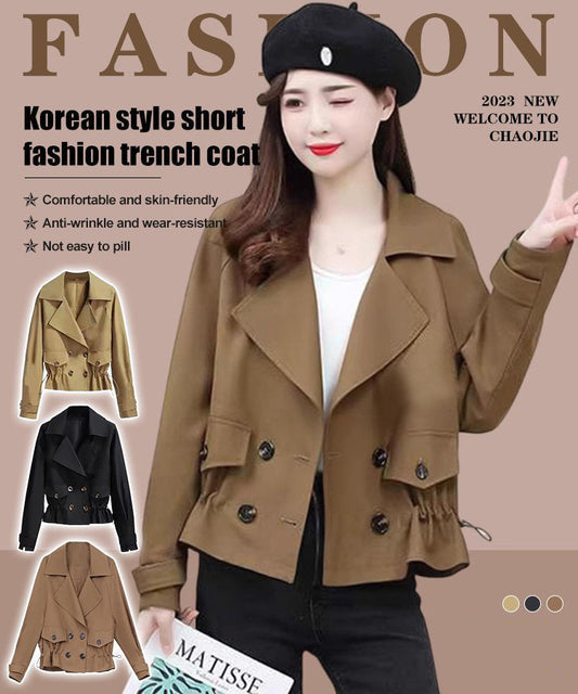 Kurzer modischer Trenchcoat im koreanischen Stil