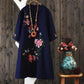V-Ausschnitt Blumenkleid mit lockerer Passform für Damen