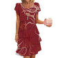 📢📢 50 % RABATT! ⏰Damen elegantes modisches Kleid mit Volantsaum