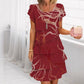 📢📢 50 % RABATT! ⏰Damen elegantes modisches Kleid mit Volantsaum
