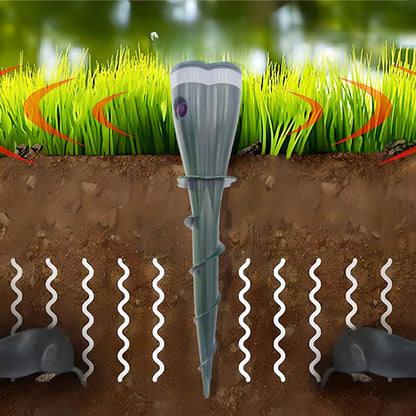 🌱⚡ SPAREN SIE 50%! Solarbetriebener, wasserdichter Schraub-Wühlmausschreck – Schützt Rasen & Beete ohne Chemie 🐭🚫