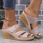 Offene Zehen-Slip-On-Keilsandalen für Frauen🌟🌟