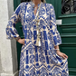 💕Sommer-Heißer Verkauf 49% RABATT💃Damen-Plisseekleid mit V-Ausschnitt und Print