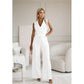 ☀️Frauen ärmelloser V-Ausschnitt Solid Jumpsuit🕊️