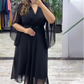 Elegantes Kleid mit V-Ausschnitt für Frauen