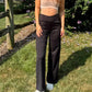 Damen Schmeichelnde Hohe Taille Stylische Hosen mit Funktionalen Seiten Taschen