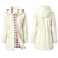 Wasserdichte lange Trenchcoats mit Kapuze für Damen