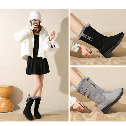 Damen modische wadenhohe Schneestiefel