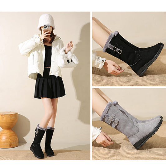 Damen modische wadenhohe Schneestiefel