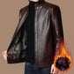 🖤Black Friday Angebot: 49% Rabatt🖤Herren Lederjacke mit warmem Plüschfutter - Geschenk für Ihn!
