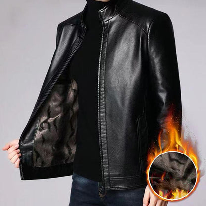 🖤Black Friday Angebot: 49% Rabatt🖤Herren Lederjacke mit warmem Plüschfutter - Geschenk für Ihn!