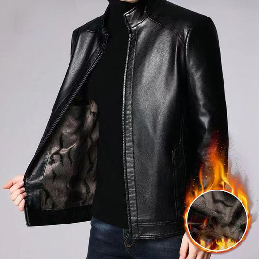 🖤Black Friday Angebot: 49% Rabatt🖤Herren Lederjacke mit warmem Plüschfutter - Geschenk für Ihn!