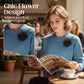 Eleganter Damen-Wickelpullover mit Knopfleiste und Blumenverzierung