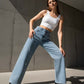⏳Zeitlich begrenzt 50 % Rabatt💥Modische Jeans für Damen mit Strassverzierung
