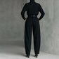 Eleganter Damen-Zweiteiler: Rollkragen-Shirt & Hose mit hohem Bund