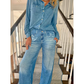 🔥⏰ LIMITIERT: 50% Rabatt + 10€ Extra-Rabatt auf 2 Sets! 🌙 Denim Dreams Pyjama-Set | Ultra-weiche Loungekleidung im Jeans-Look für maximalen Komfort.