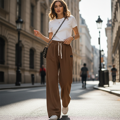 🔥Solange der Vorrat reicht 40 % Rabatt!🎉Lässige Damenhose aus Cord mit weitem Bein