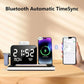 7-in-1 MagSafe schneller kabelloser Ladeständer, Dual-Handy-Ladestation, Touch-Nachtlicht, Bluetooth, Digitalanzeige, 33W-Adapter.Für iPhone 16/15/14/13/12 Pro Max, Apple Watch, Ohrhörer und Android