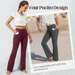 ✨🔥Damenhose mit hoher Taille und elastischem Schlag