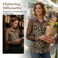Damenhemd mit Leopardenmuster und kontrastierendem Mesh