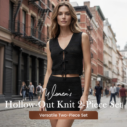 Women's Hollow-Out Knit 2-Piece Set