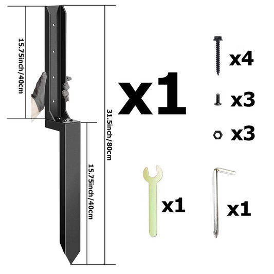 🔩 BODENANKER FÜR ZAUMPFOSTEN (H-TRÄGER) – Kein Ausheben erforderlich, einfache Montage mit nur einem Hammer, rost- & korrosionsbeständig 🏡