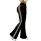 🔥 Limited 50% OFF | Retro High Waist Side Stripe Flared Pants – Side Stripe Slimming Design ✨👖