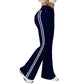 🔥 Limited 50% OFF | Retro High Waist Side Stripe Flared Pants – Side Stripe Slimming Design ✨👖
