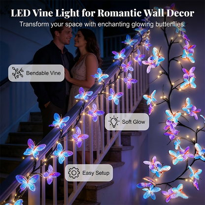 🥳2026 HEISSER VERKAUF🥳💞Über 50.000 verkauft!🌿Romantische LED-Lichterkette mit Schmetterlingsranke