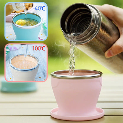 240 ml tragbarer Klappbecher aus Silikon