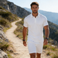 🔥Nur für kurze Zeit: 50 % Rabatt + versandkostenfrei👕Zweiteiliges Sommer-Set für Herren aus Polohemd und Shorts